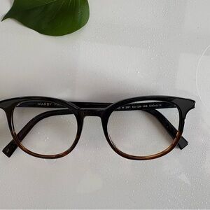 Warby Parker Black and Brown Gradient Glasses  DURAND W 281 50-20-145
